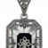 Sunray Camphor Glass and Jet Genuine Diamond Filigree P