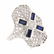 Art Deco Style Filigree Ring w/ Sapphire and 3 Diamonds