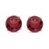 Certified 5 mm Natural Round Garnet Stud Earrings Set i