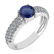 Certified 1.34 Ctw Blue Sapphire And Diamond 14k White