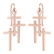 Holy Cross Wire Hook Earrings 18k Rose Gold MADE IN ITA