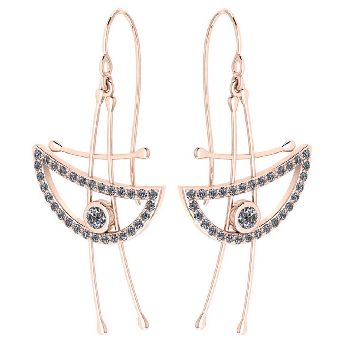 Certified 0.92 Ctw Diamond Eye Styles Wire Hook Earring: Certified 0.92 Ctw Diamond Eye Styles Wire Hook Earrings New Collection 18k Rose Gold **|**|** Center Stone Weight ; 0.20 Ctw (2 Pcs Round) Center Stone Color: White G-H Diamond Stone Clarity: VS/SI1