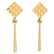 Gold MADE IN ITALY Styles Hangning Stud Earrings For be
