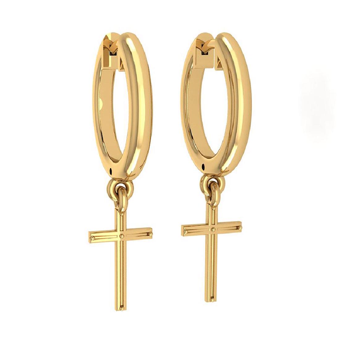 Holy Cross Special Hoop Earrings 18k Yellow Gold MADE I: Holy Cross Special Hoop Earrings 18k Yellow Gold MADE IN ITALY **|**|** Holy Cross Special Hoop Earrings Metal Weight Approx: 2.80 Gram 18k Yellow Gold MADE IN ITALY #PAPPS21225