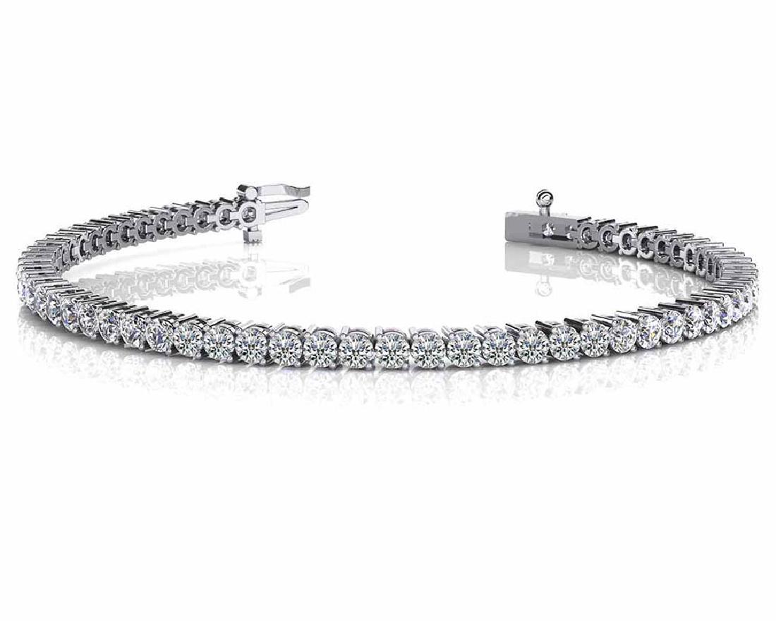 CERTIFIED 14K WHITE GOLD 5.00 CTW G-H SI2/I1 2 PRONG SE: CERTIFIED 14K WHITE GOLD 5.00 CTW G-H SI2/I1 2 PRONG SET ROUND DIAMOND TENNIS BRACELET MADE IN USA **|**|** CERTIFIED 14K WHITE GOLD 5.00 CTW G-H SI2/I1 2 PRONG SET ROUND DIAMOND TENNIS BRACELET MADE 