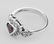 Heart Shaped Garnet Colored CZ Gemstone Ring - Sterling - 3