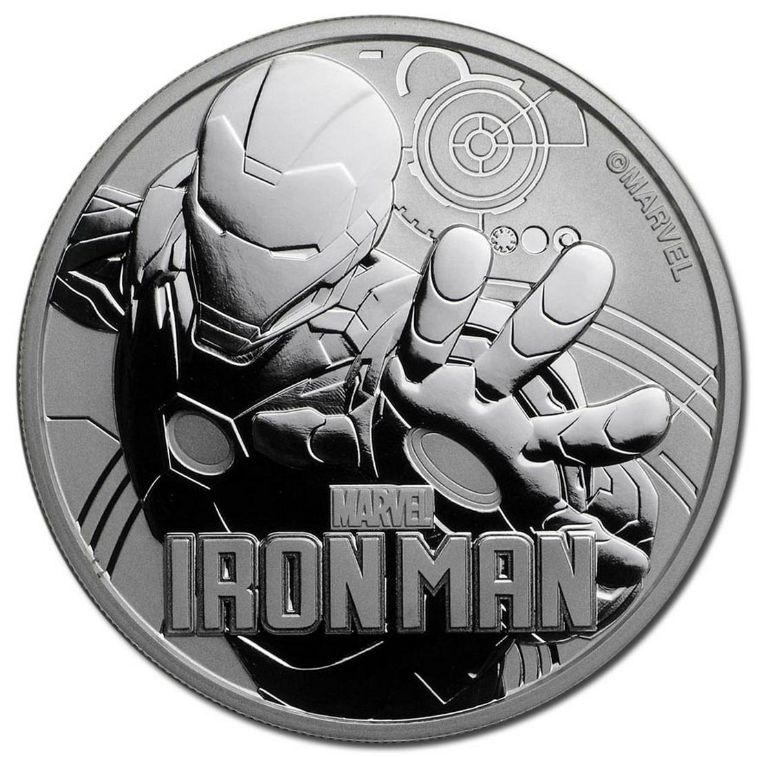 2018 Tuvalu 1 oz Silver $1 Marvel Series Iron Man Coin: 2018 Tuvalu 1 oz Silver $1 Marvel Series Iron Man Coin BU **|**|** 2018 Tuvalu 1 oz Silver $1 Marvel Series Iron Man Coin BU #PAPPS84395