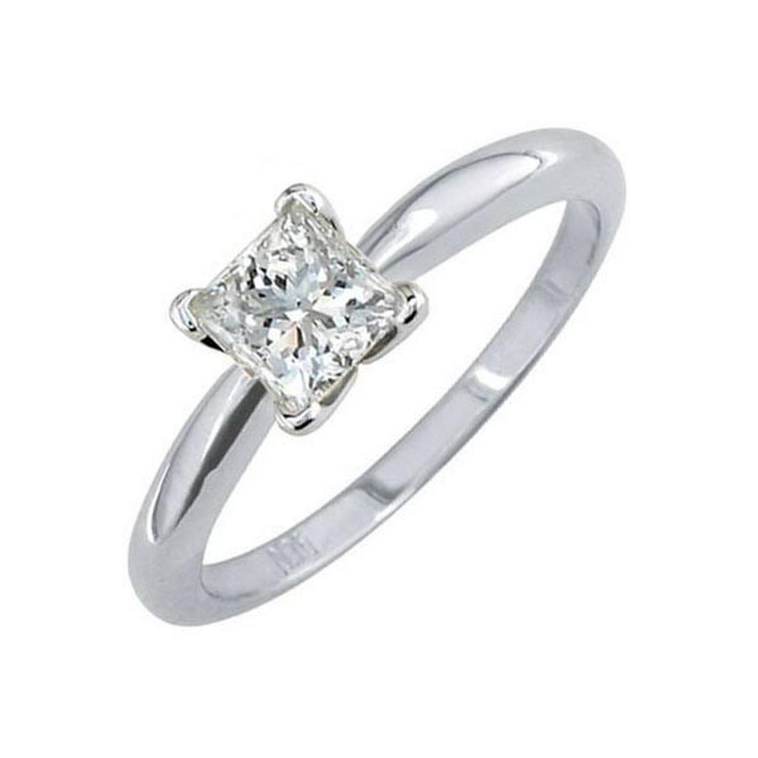 Certified 0.71 CTW Princess Diamond Solitaire 14k Ring: Certified 0.71 CTW Princess Diamond Solitaire 14k Ring D/SI2 **|**|** Certified 0.71 CTW Princess Diamond Solitaire 14k Ring D/SI2 #PAPPS84497
