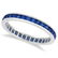 Princess-Cut Blue Sapphire Eternity Ring Band 14k White