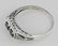 Art Deco Style Sapphire Filigree Ring w/ 2 Diamonds - S - 3