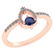Certified .36 CTW Genuine Blue Sapphire And Diamond (G-