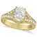 Antique Art Deco Oval Diamond Engagement Ring 14K Yello