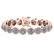 Certified 6.17 Ctw Diamond VS/SI1 Bracelet 14K Rose Gol