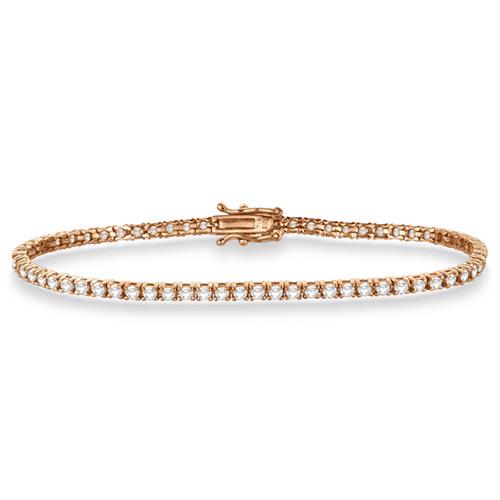 Eternity Diamond Tennis Bracelet 14k Rose Gold (3.00ct): Eternity Diamond Tennis Bracelet 14k Rose Gold (3.00ct) **|**|** METAL TYPE: 14k Rose Gold ;TOTAL CARAT WEIGHT: 3 ;NAME OF CENTER STONE: Diamond ;CENTER STONE SHAPE: Round ;CENTER STONE CLARITY: SI ;C