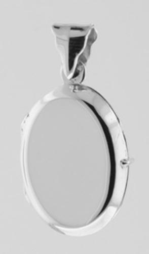 Oval Sterling Silver Locket - Smooth Pendant: Oval Sterling Silver Locket - Smooth Pendant **|**|** #HP-204 Metal : Sterling Silver | Shape : Oval | Style : Locket | Height : 3/4 inch | Width : 5/8 inch | Approximate Weight : 3.2 grams #PAPPS9824