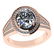Certified 1.80 CTW Round and Cut Diamond 14K Rose Gold
