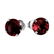Certified 14k White Gold 6mm Round Garnet Stud Earrings