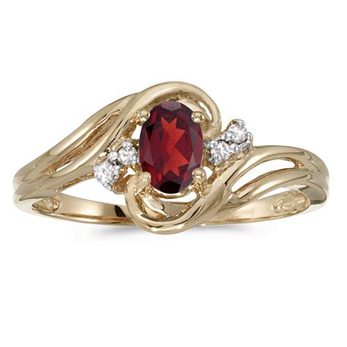Certified 10k Yellow Gold Oval Garnet And Diamond Ring: Certified 10k Yellow Gold Oval Garnet And Diamond Ring **|**|** METAL PURITY: 10k ;METAL TYPE: Yellow gold ;GEM TYPE: garnet ;MAIN STONE COLOR: Red ;MAIN STONE SHAPE Oval ;STONE CLARITY: ;STONE COLOR: