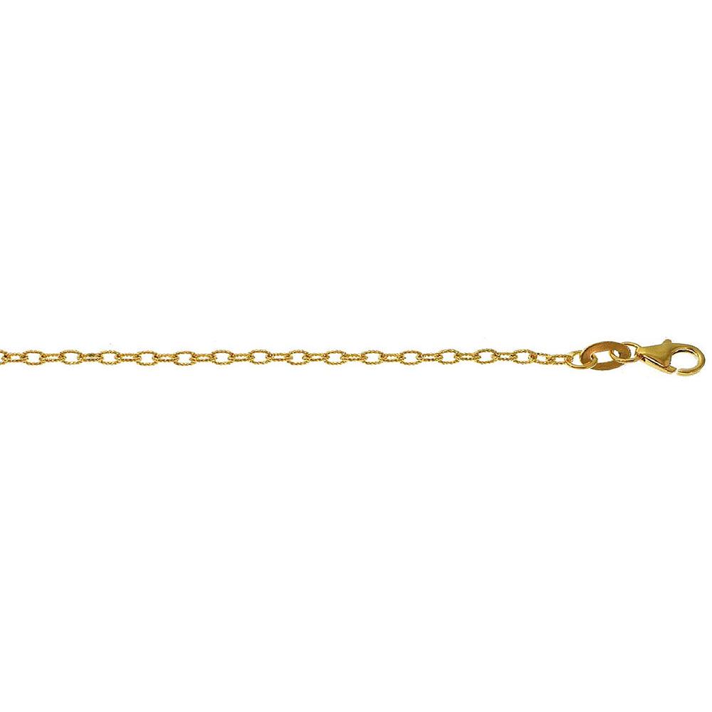 Solid 14k Yellow Gold Small Twisted Oval Chain 10in. Me