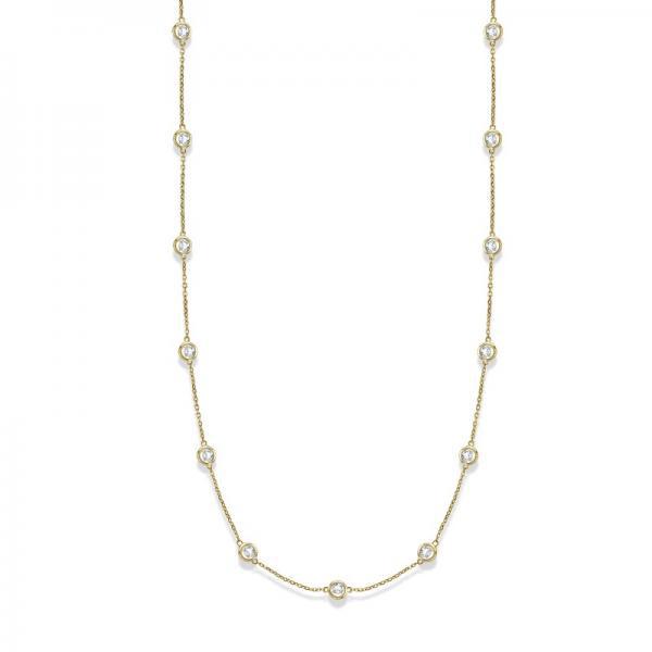 36 inch Diamonds by The Yard Station Necklace 14k Yello: 36 inch Diamonds by The Yard Station Necklace 14k Yellow Gold (3.00ct) **|**|** CENTER STONE; Diamond CENTER STONE CLARITY; SI1-SI2 CENTER STONE COLOR; G-h CENTER STONE SETTING; Bezel SIDE STONE CLARI