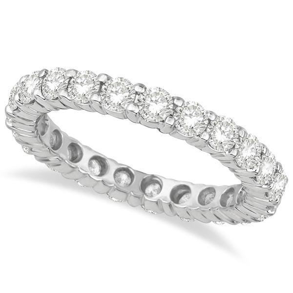 Diamond Eternity Ring Wedding Band 18k White Gold (2.50: Diamond Eternity Ring Wedding Band 18k White Gold (2.50ct) **|**|** CENTER STONE; Diamond CENTER STONE CLARITY; SI CENTER STONE COLOR; G-h CENTER STONE SETTING; Prong SIDE STONE CLARITY; SIDE STONE CO