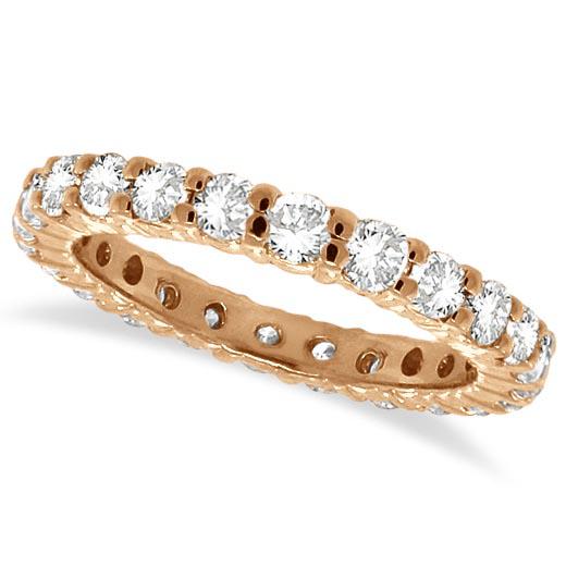 Diamond Eternity Ring Wedding Band 14k Rose Gold (1.07c: Diamond Eternity Ring Wedding Band 14k Rose Gold (1.07ctw) **|**|** METAL TYPE: 14k Rose Gold ;TOTAL CARAT WEIGHT: 1.07 ;NAME OF CENTER STONE: Diamond ;CENTER STONE SHAPE: Round ;CENTER STONE CLARITY: