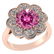 Certified 4.42 CTW Genuine Pink Touramline And Diamond