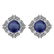 Certified .98 Ctw Genuine Blue Sapphire And Diamond 14k