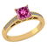 Certified .98 CTW Genuine Pink Touramline And Diamond 1