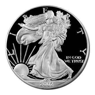 Proof Silver Eagle 2002-W: Proof Silver Eagle 2002-W **|**|** Proof Silver Eagle 2002-W #PAPPS49380