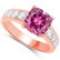 Certified 2.35 CTW Genuine Pink Touramline And Diamond