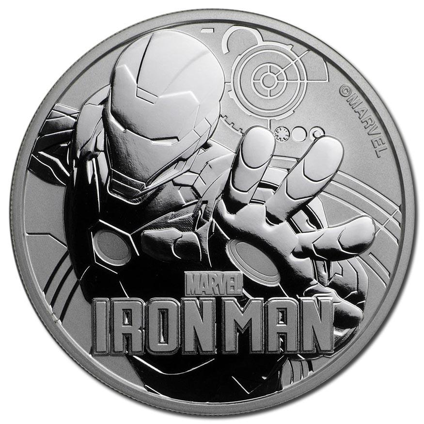 2018 Tuvalu 1 oz Silver $1 Marvel Series Iron Man Coin: 2018 Tuvalu 1 oz Silver $1 Marvel Series Iron Man Coin BU **|**|** 2018 Tuvalu 1 oz Silver $1 Marvel Series Iron Man Coin BU #PAPPS84395