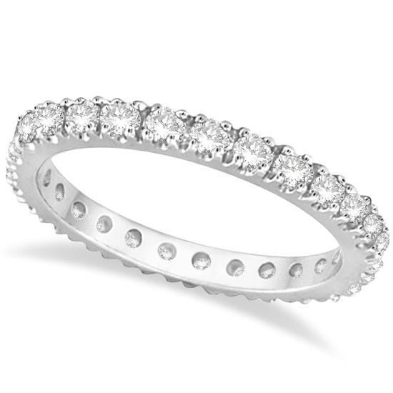 Diamond Eternity Wedding Ring Band 14K White Gold (0.51: Diamond Eternity Wedding Ring Band 14K White Gold (0.51ctw) **|**|** METAL TYPE: 14k White Gold ;TOTAL CARAT WEIGHT: 0.51 ;NAME OF CENTER STONE: Diamond ;CENTER STONE SHAPE: Round ;CENTER STONE CLARIT