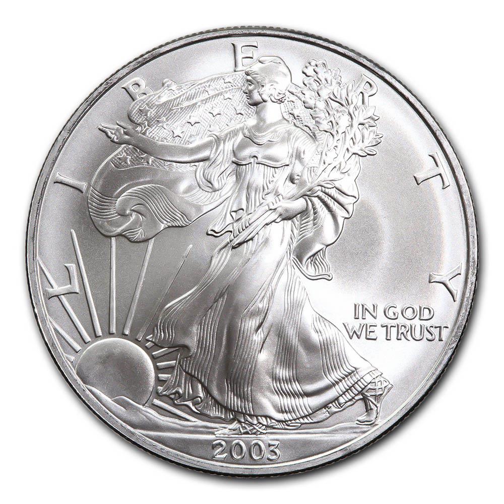 2003 1 oz Silver American Eagle BU: 2003 1 oz Silver American Eagle BU **|**|** 2003 1 oz Silver American Eagle BU #PAPPS49306