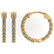 Certified 1.20 CTW Round Diamond 14K Yellow Gold Hoop E