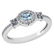 Certified 0.77Ctw Aquamarine And Diamond 18k White Gold