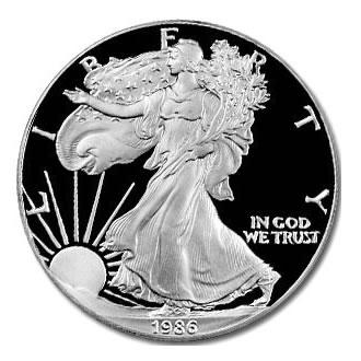 Proof Silver Eagle 1986-S: Proof Silver Eagle 1986-S **|**|** Proof Silver Eagle 1986-S #PAPPS49396
