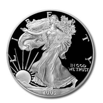 Proof Silver Eagle 2003-W: Proof Silver Eagle 2003-W **|**|** Proof Silver Eagle 2003-W #PAPPS49379