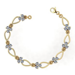 Certified 0.72 Ctw Diamond Bracelet VS/SI1 18K Yellow G: Certified 0.72 Ctw Diamond Bracelet VS/SI1 18K Yellow Gold Made In USA **|**|** Diamond Stone Weight Approx ; 0.72 Ctw (24 Pcs Round) Diamond Stone Color: White G-H Diamond Stone Clarity: VS/SI1 Stone
