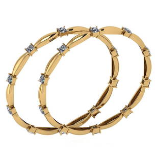 Certified 5.00 Ctw Diamond VS/SI1 Bangles 18K Yellow Go: Certified 5.00 Ctw Diamond VS/SI1 Bangles 18K Yellow Gold Made In USA **|**|** Center Stone Approx Weight: 5.00 Ctw (20 Pcs Round) Center Stone Color: White G-H Diamond Stone Clarity: VS/SI1 Stone Set