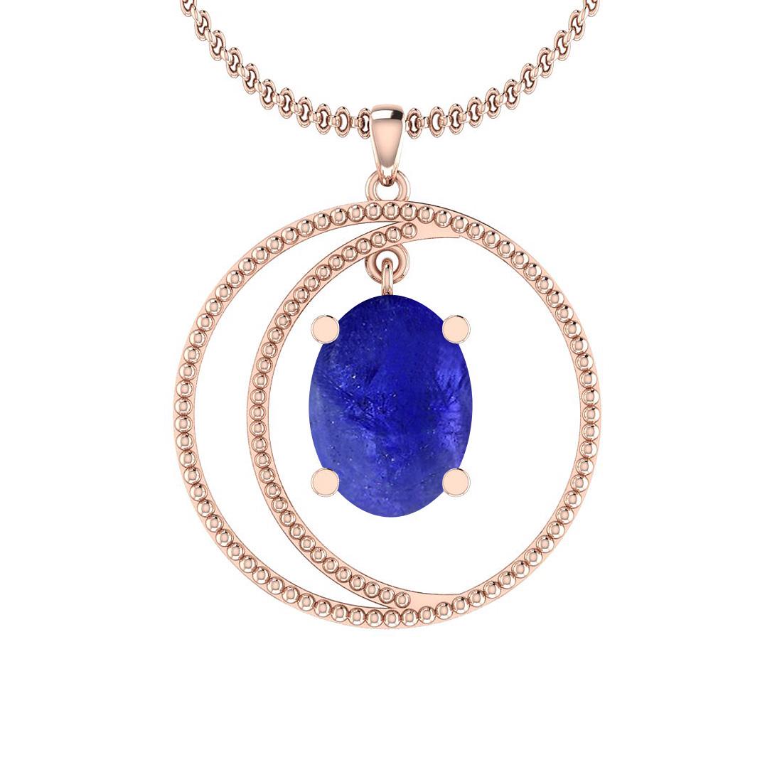 Certified 11.25 Ctw Tanzanite 14K Rose Gold Victorian S: Certified 11.25 Ctw Tanzanite 14K Rose Gold Victorian Style Pendant **|**|** Color Stone Approx Weight: 11.25 Ctw (1 pcs Oval Cabochon) Center Stone Color: Tanzanite Center Stone Setting: Prong Metal