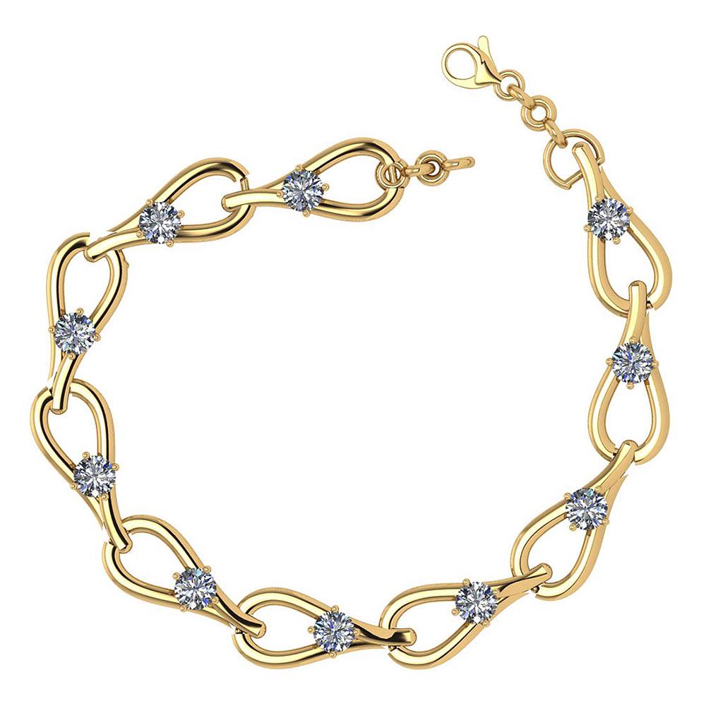 Certified 1.10 Ctw Diamond VS/SI1 Bracelet 14K Yellow G: Certified 1.10 Ctw Diamond VS/SI1 Bracelet 14K Yellow Gold Made In USA **|**|** Diamond Stone Weight Approx ; 1.10 Ctw (10 Pcs Round) Diamond Stone Color: White G-H Diamond Stone Clarity: VS/SI1 Stone