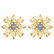 Certified 2.20 CITRINE AND DIAMOND 14k GOLD STUD YELLOW