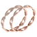 Certified 6.52 Ctw Diamond VS/SI1 Bangles 14K Rose Gold