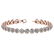 Certified 4.59 Ctw Diamond VS/SI1 Bracelet 14K Rose Gol