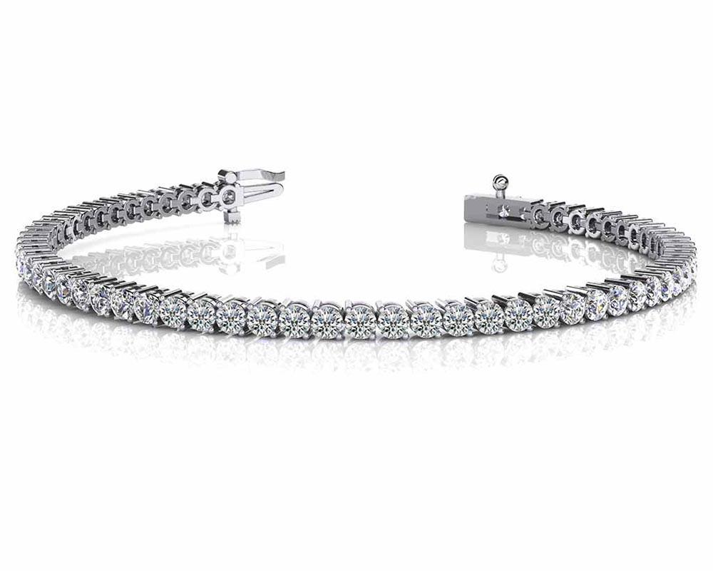 CERTIFIED 14K WHITE GOLD 7.00 CTW G-H SI2/I1 2 PRONG SE: CERTIFIED 14K WHITE GOLD 7.00 CTW G-H SI2/I1 2 PRONG SET ROUND DIAMOND TENNIS BRACELET MADE IN USA **|**|** CERTIFIED 14K WHITE GOLD 7.00 CTW G-H SI2/I1 2 PRONG SET ROUND DIAMOND TENNIS BRACELET MADE 