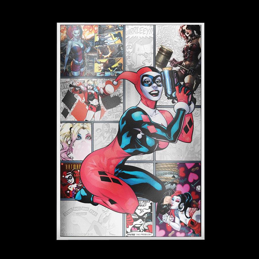 Collectible Batman Villains Harley Quinn 2019 Niue 5 gr: Collectible Batman Villains Harley Quinn 2019 Niue 5 gram Silve Foil Note **|**|** #PAPPS82913