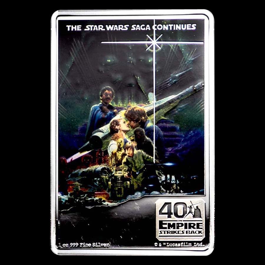 Collectible Star Wars: Empire Strikes Back 40th Ann 202: Collectible Star Wars: Empire Strikes Back 40th Ann 2020 Niue 1 oz Silver **|**|** #PAPPS82906