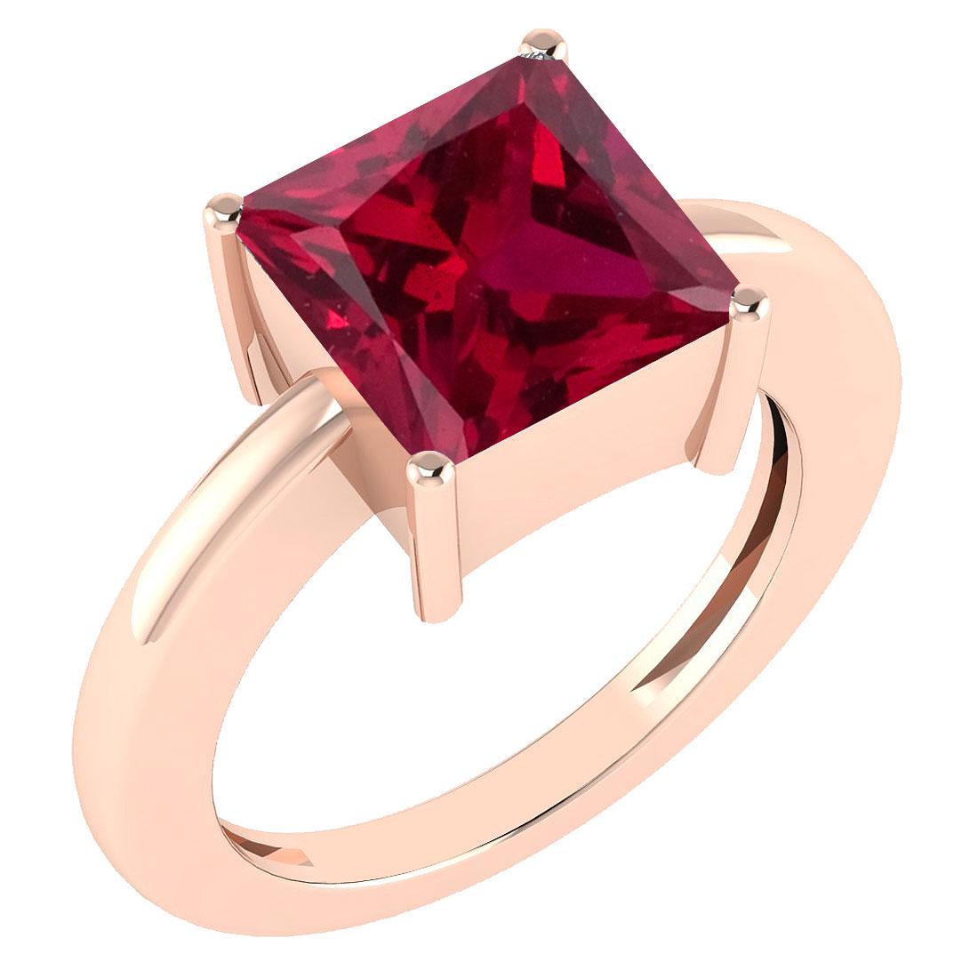 Certified 1.50 Ctw Ruby Princess Cut 14K Rose Gold Soli: Certified 1.50 Ctw Ruby Princess Cut 14K Rose Gold Solitaire Ring MADE IN USA **|**|** Stone Weight ; 1.50 Ctw (1 Pcs Princess) Center Stone Color: Ruby Center Stone Setting ; Prong Metal Weight Appro
