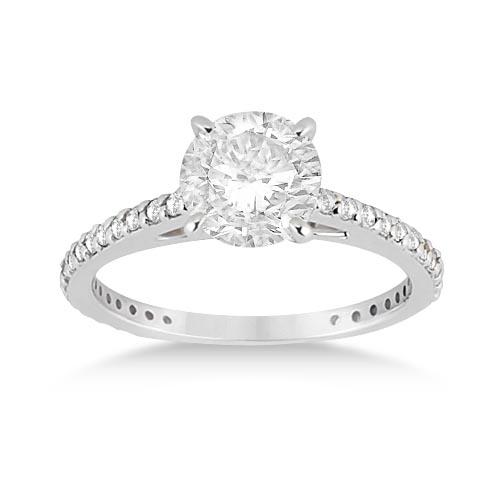 Petite Eternity Diamond Engagement Ring Platinum 1.55ct: Petite Eternity Diamond Engagement Ring Platinum 1.55ctw **|**|** CENTER STONE; DIAMOND (1.00 CTW) CENTER STONE CLARITY; SI1-SI2 CENTER STONE COLOR; J-K CENTER STONE SETTING; SIDE STONE CLARITY; SI1-S